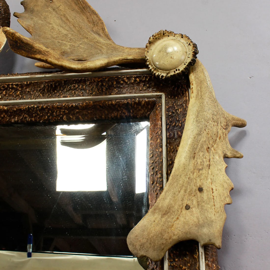 Antique Antler Mirror With Console Table, Austria, Ca. 1860 - 5