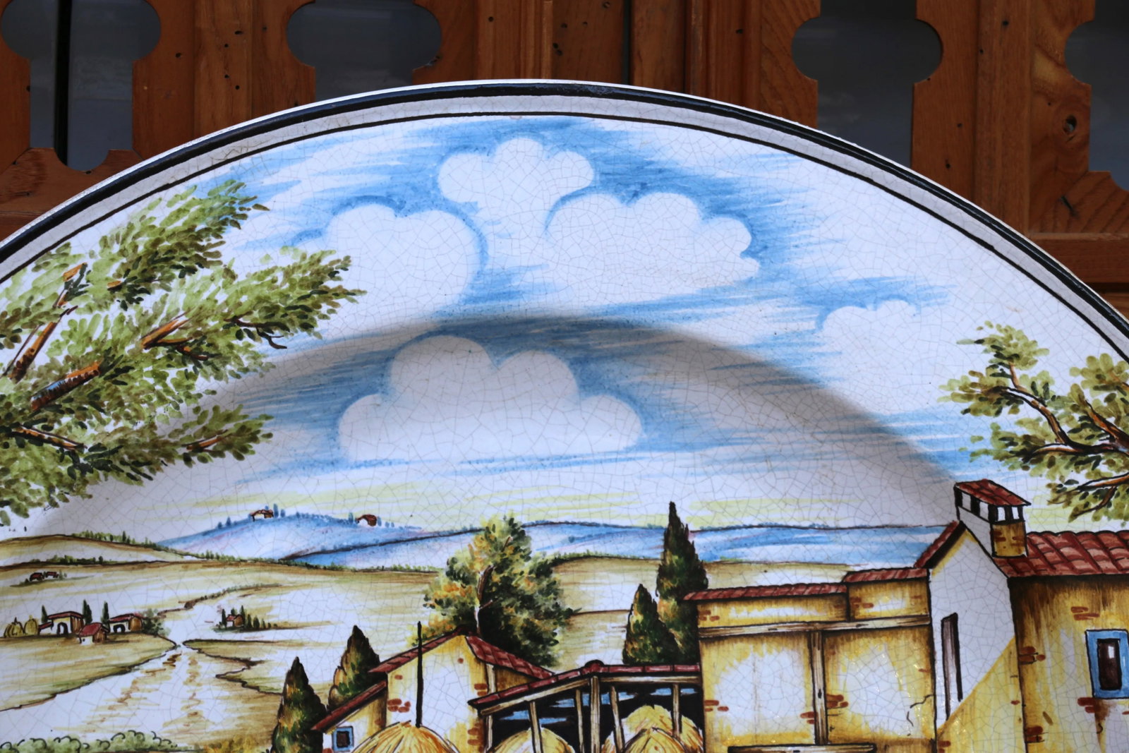 Tuscan Harbor Scene Large Decorative Platter - 2