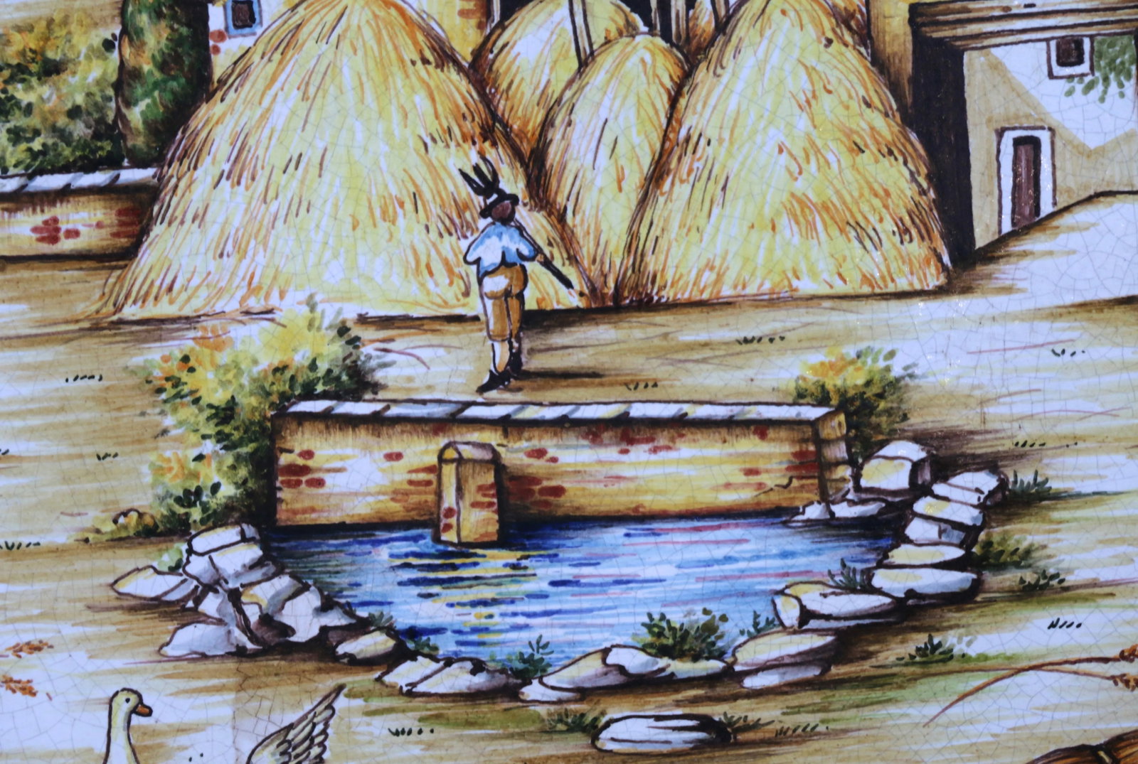 Tuscan Harbor Scene Large Decorative Platter - 5