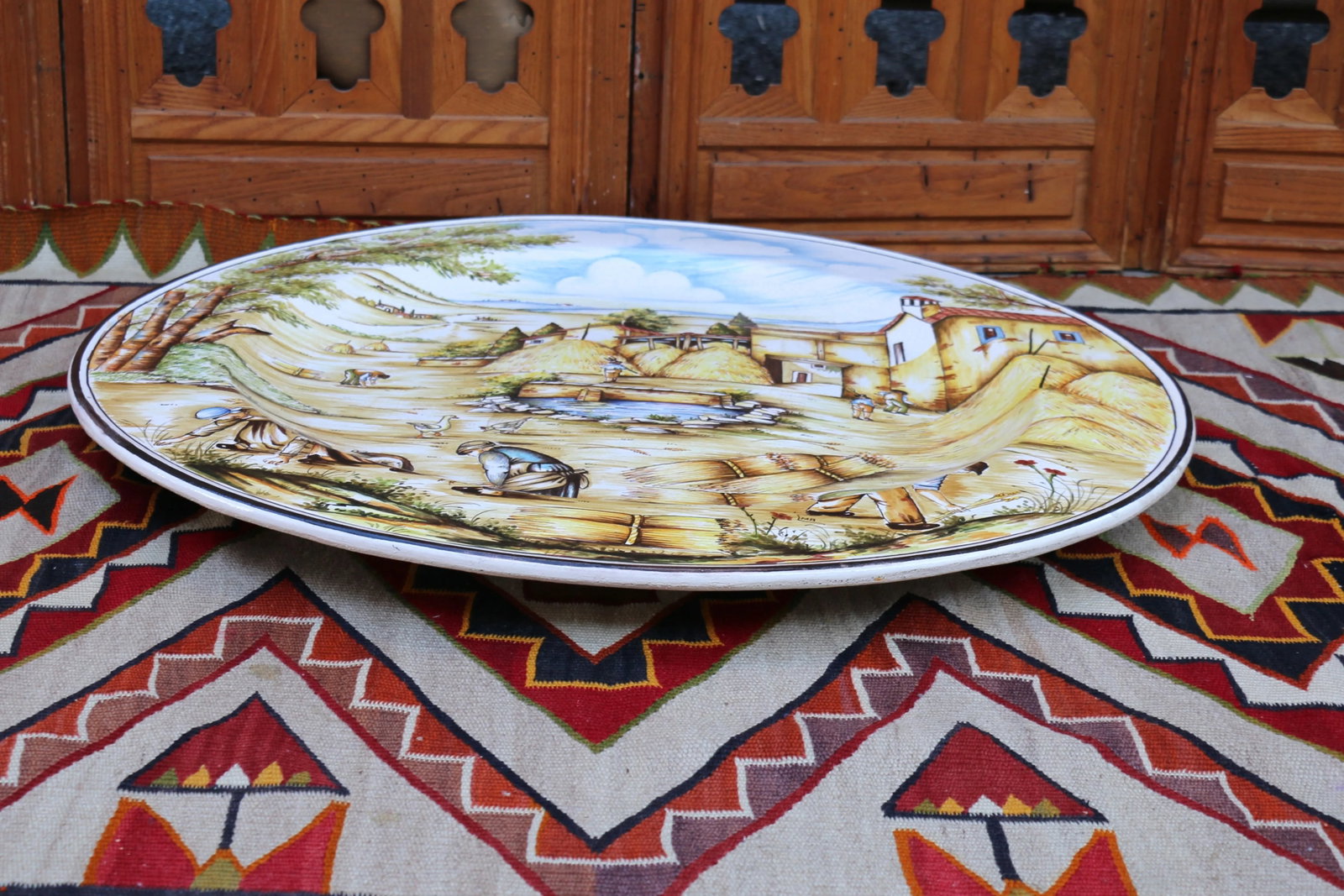 Tuscan Harbor Scene Large Decorative Platter - 6