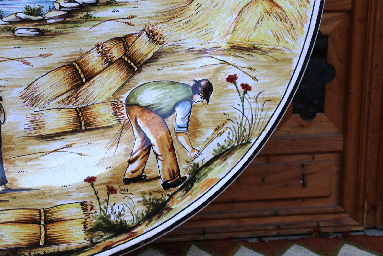 Tuscan Harbor Scene Large Decorative Platter - 8