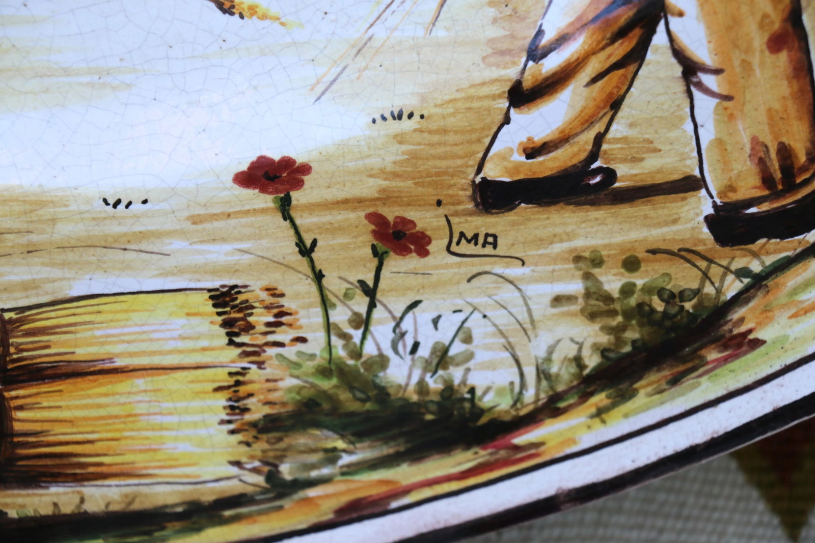 Tuscan Harbor Scene Large Decorative Platter - 9