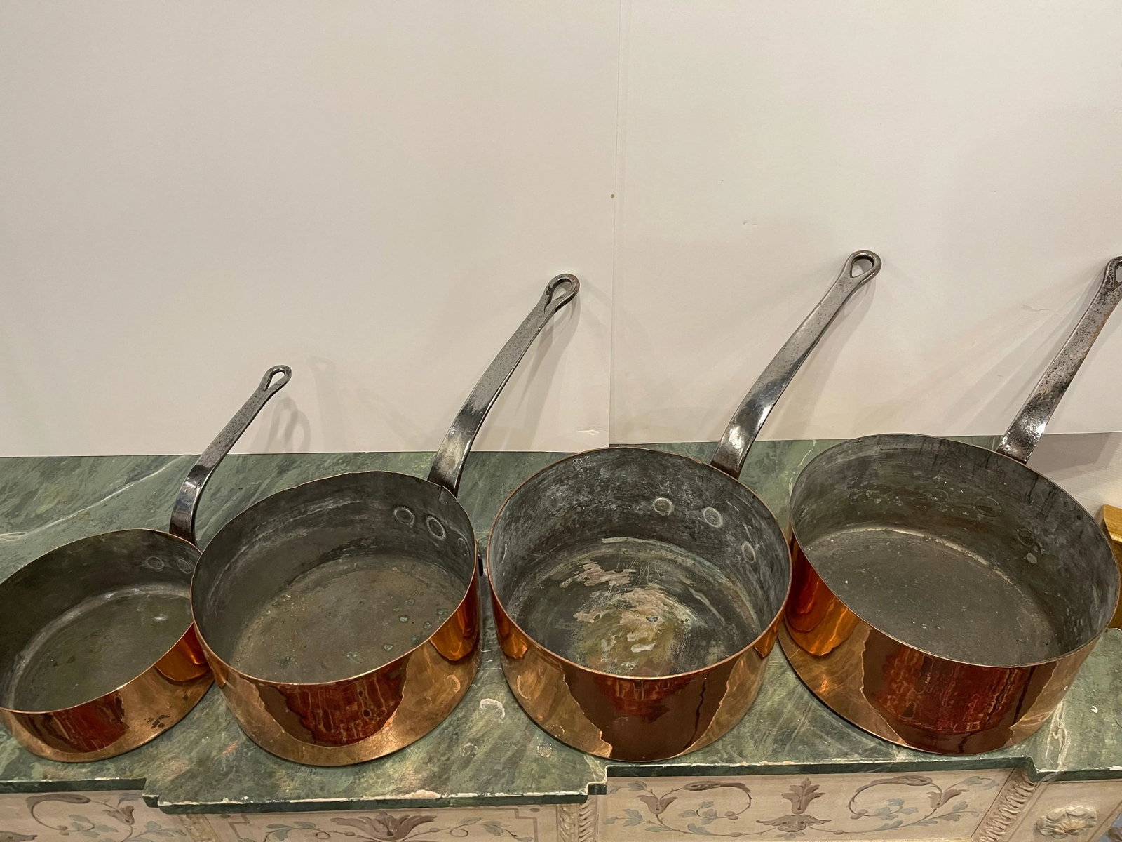 French Four Copper Pots in Different Sizes, 19th Century - Set of 4 - 5