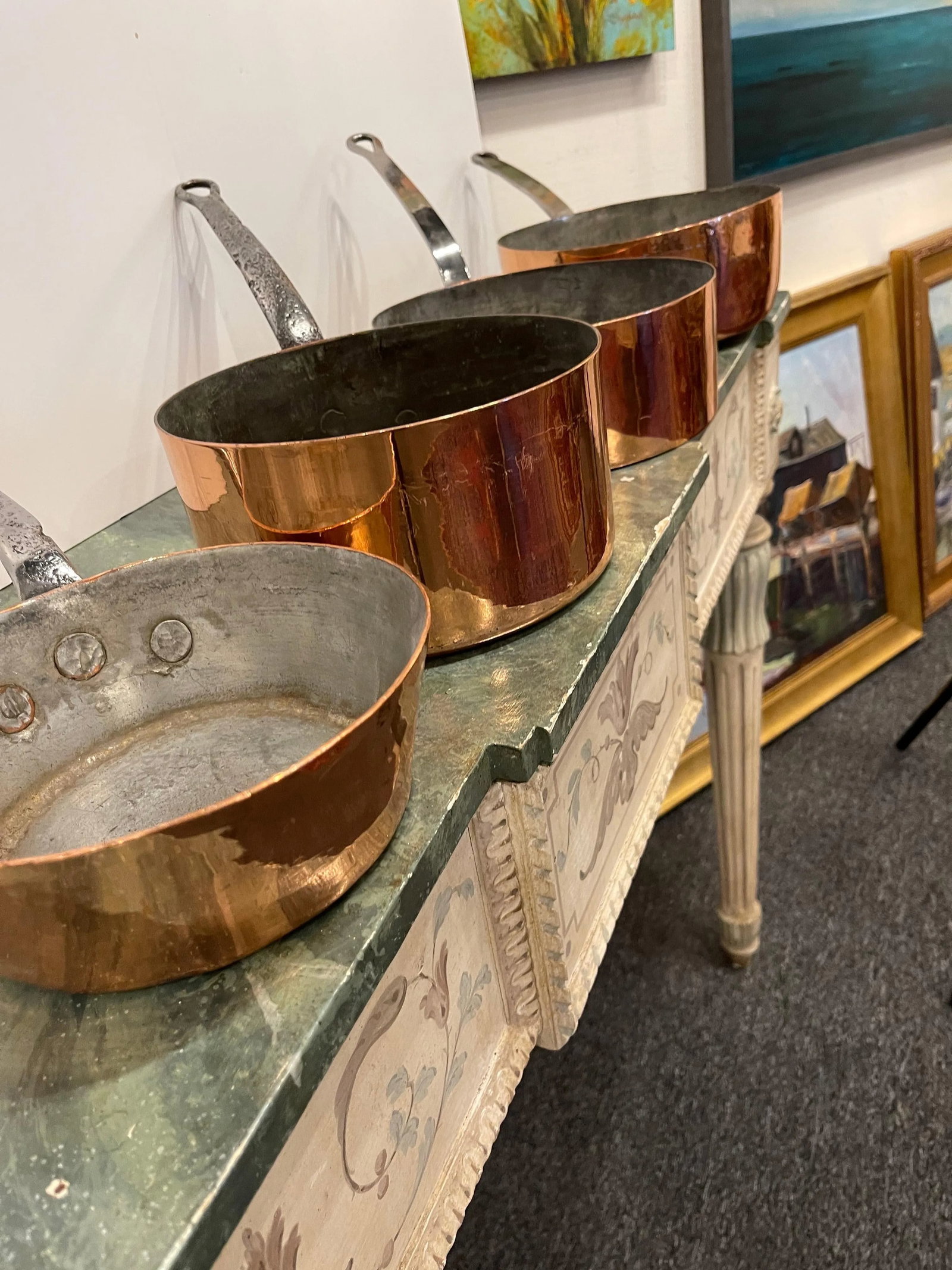 French Four Copper Pots in Different Sizes, 19th Century - Set of 4 - 2