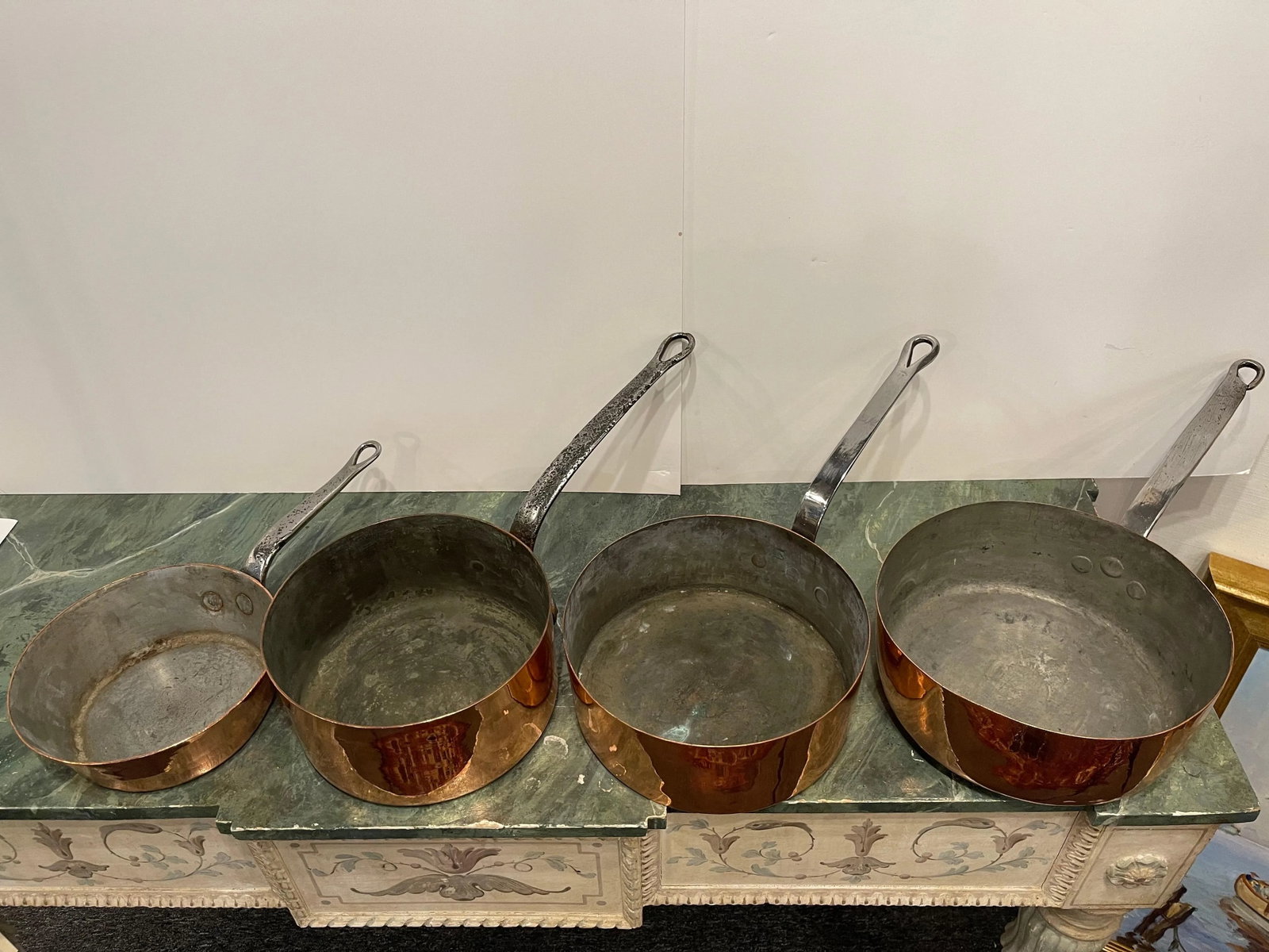 French Four Copper Pots in Different Sizes, 19th Century - Set of 4 - 4