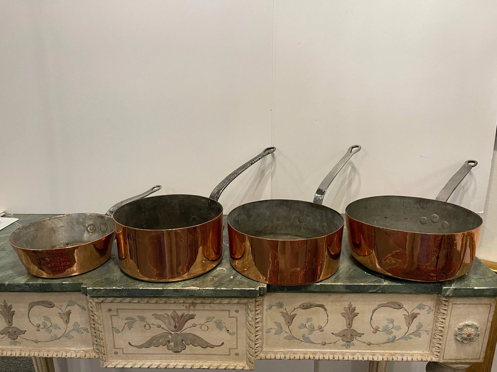 French Four Copper Pots in Different Sizes, 19th Century - Set of 4 - 5