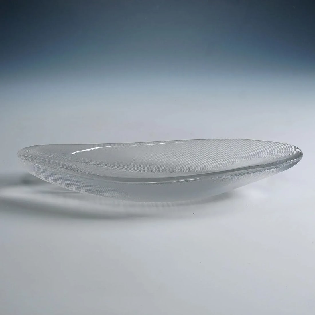 Large Vintage Art Glass Bowl 'Sulka' by Tapio Wirkkala for Iittala 1950s - 2