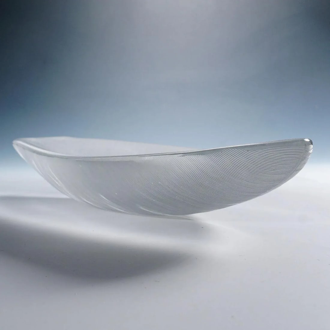 Large Vintage Art Glass Bowl 'Sulka' by Tapio Wirkkala for Iittala 1950s - 3