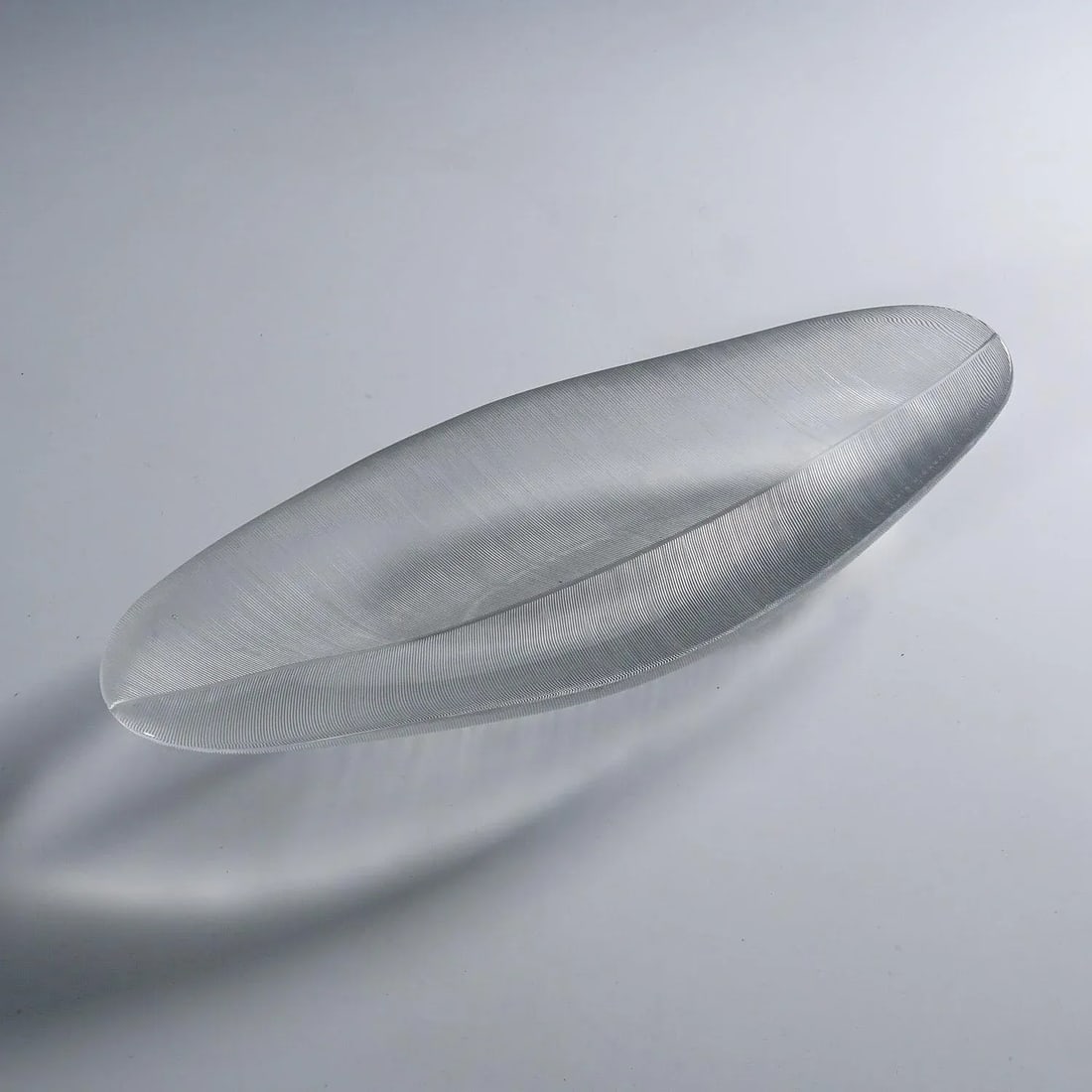 Large Vintage Art Glass Bowl 'Sulka' by Tapio Wirkkala for Iittala 1950s - 4