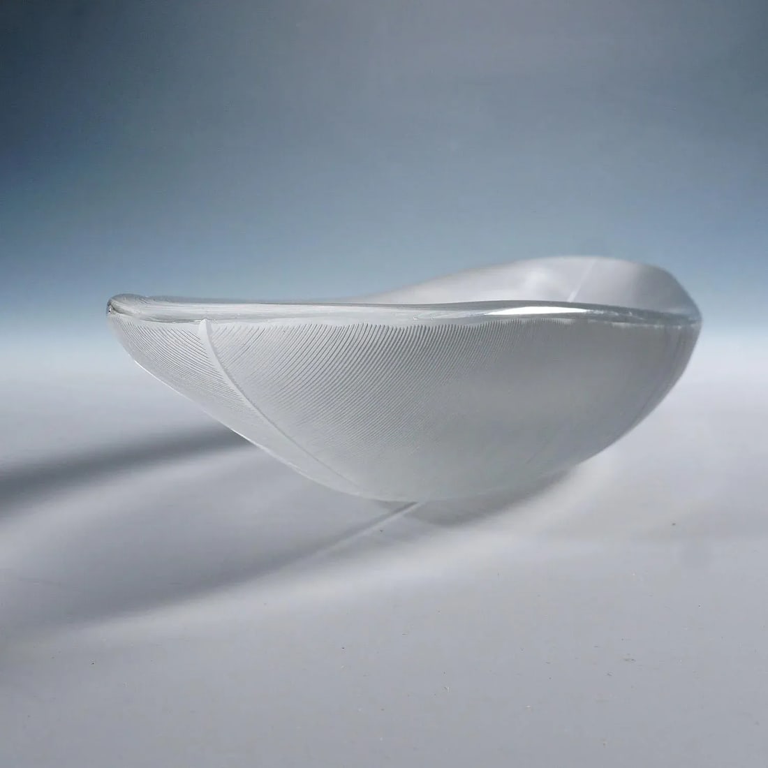 Large Vintage Art Glass Bowl 'Sulka' by Tapio Wirkkala for Iittala 1950s - 5