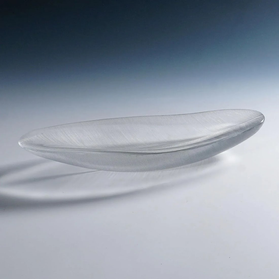 Large Vintage Art Glass Bowl 'Sulka' by Tapio Wirkkala for Iittala 1950s - 6