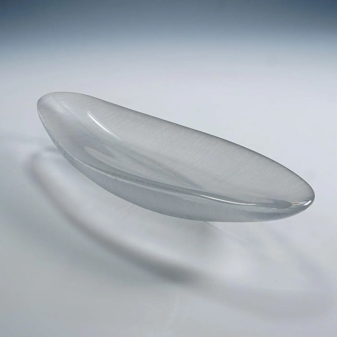 Large Vintage Art Glass Bowl 'Sulka' by Tapio Wirkkala for Iittala 1950s - 7