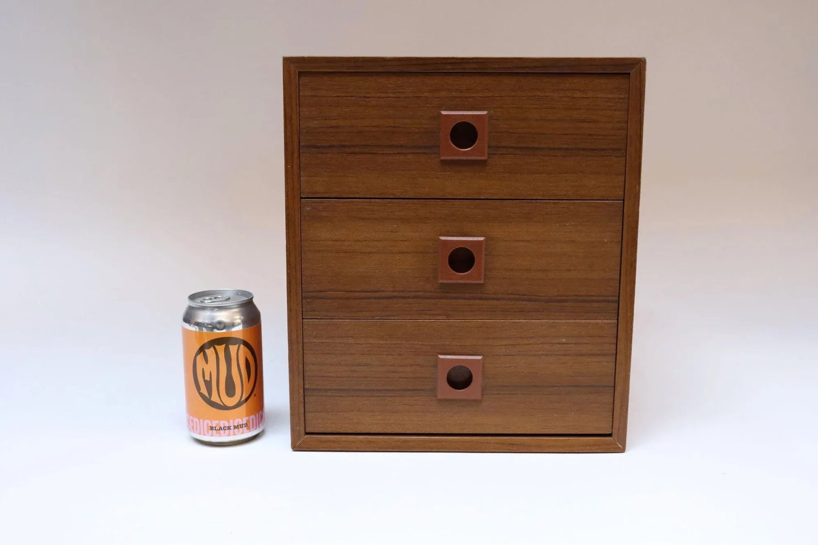 Vintage Japanese Laminated Teak Jewelry Box / Desk Organizer by Shirokiya - 7