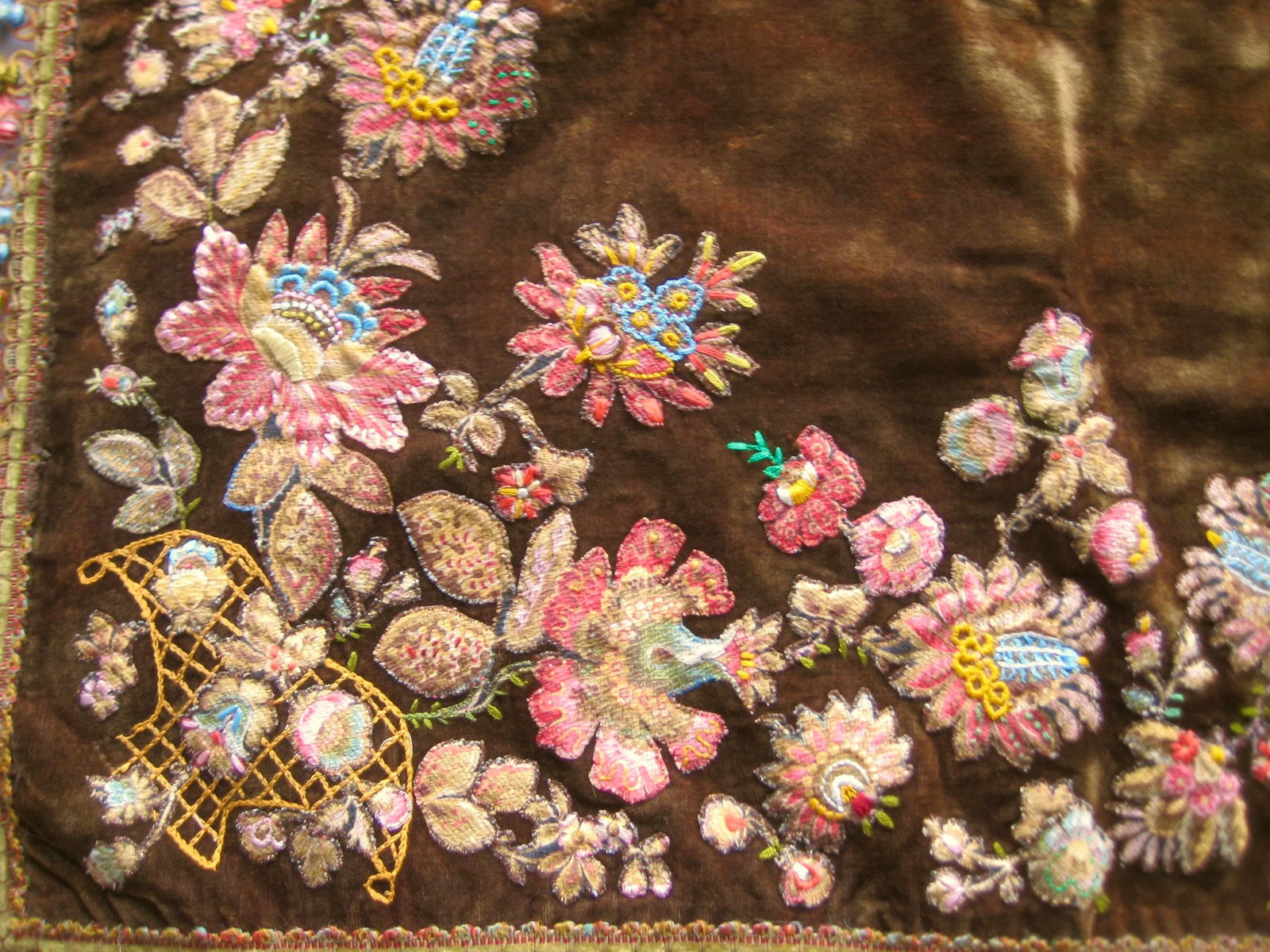 Provencal Embroidered Tablecloth, Circa 1800 - 5