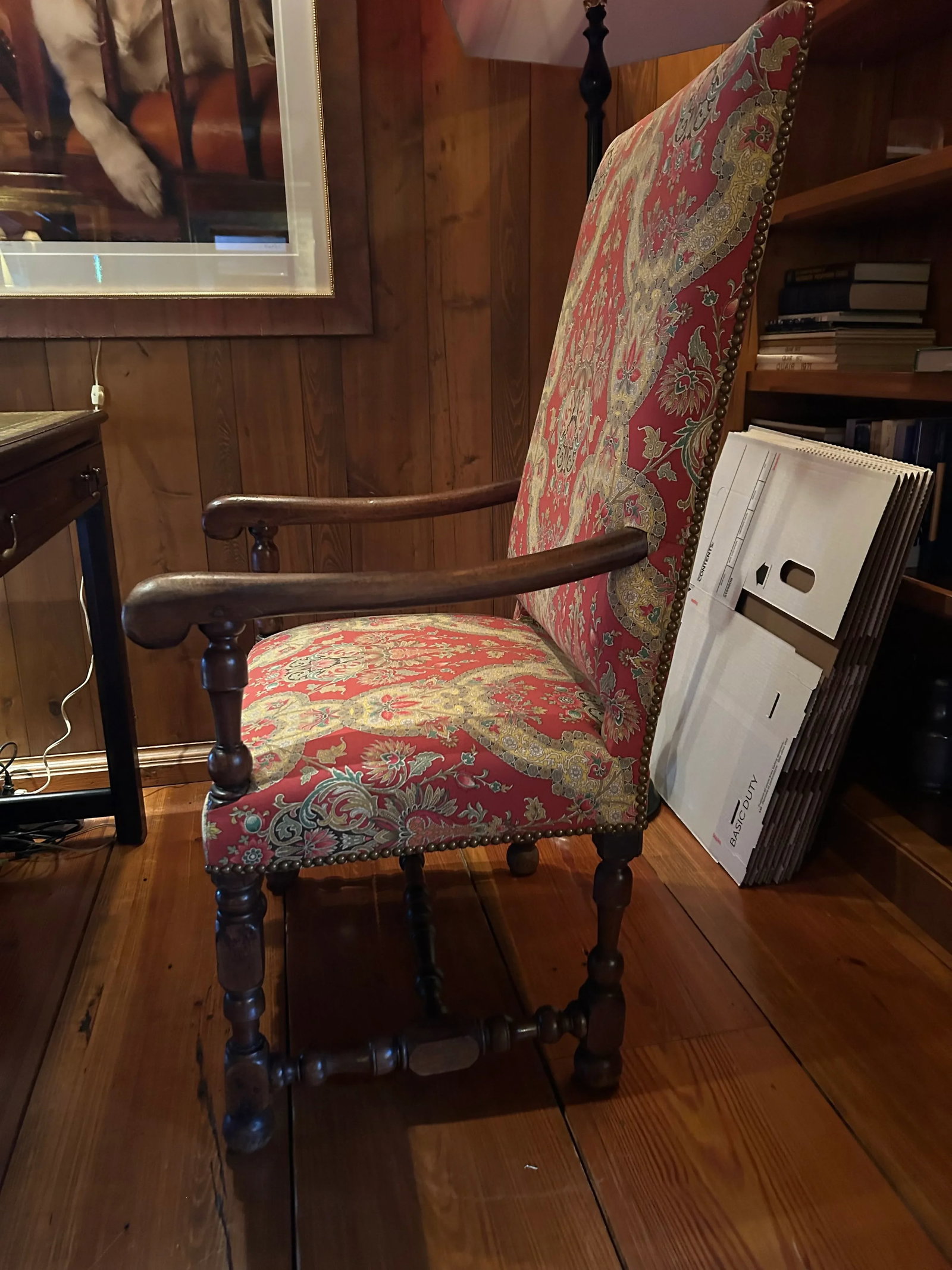 Late 20th Century French Style Os De Mouton Upholstered Armchair - 3