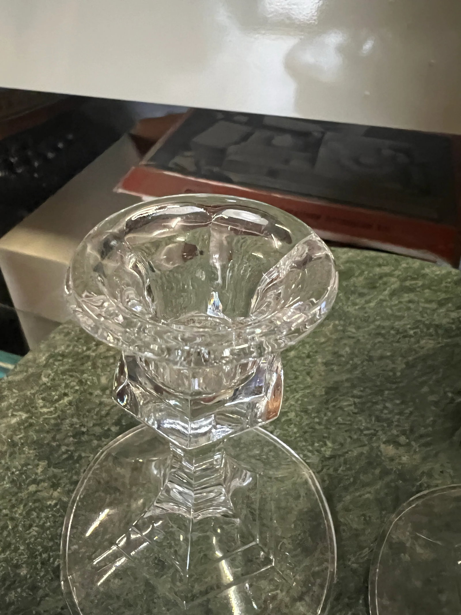 1970s Pair of Small Glass Candlestick Holders - 4