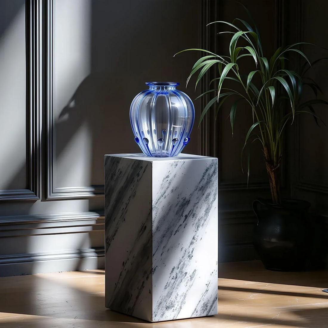 Large Vetro Soffiato Glass Vase by Vittorio Zecchin for Venini Murano 1924 - 2