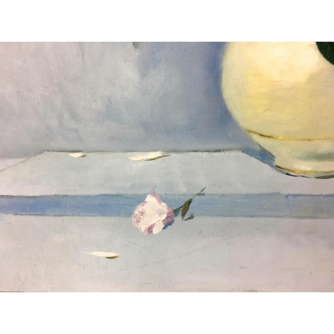 Vintage Impressionism "Flowers Bouquet in Vase" Painting - 3