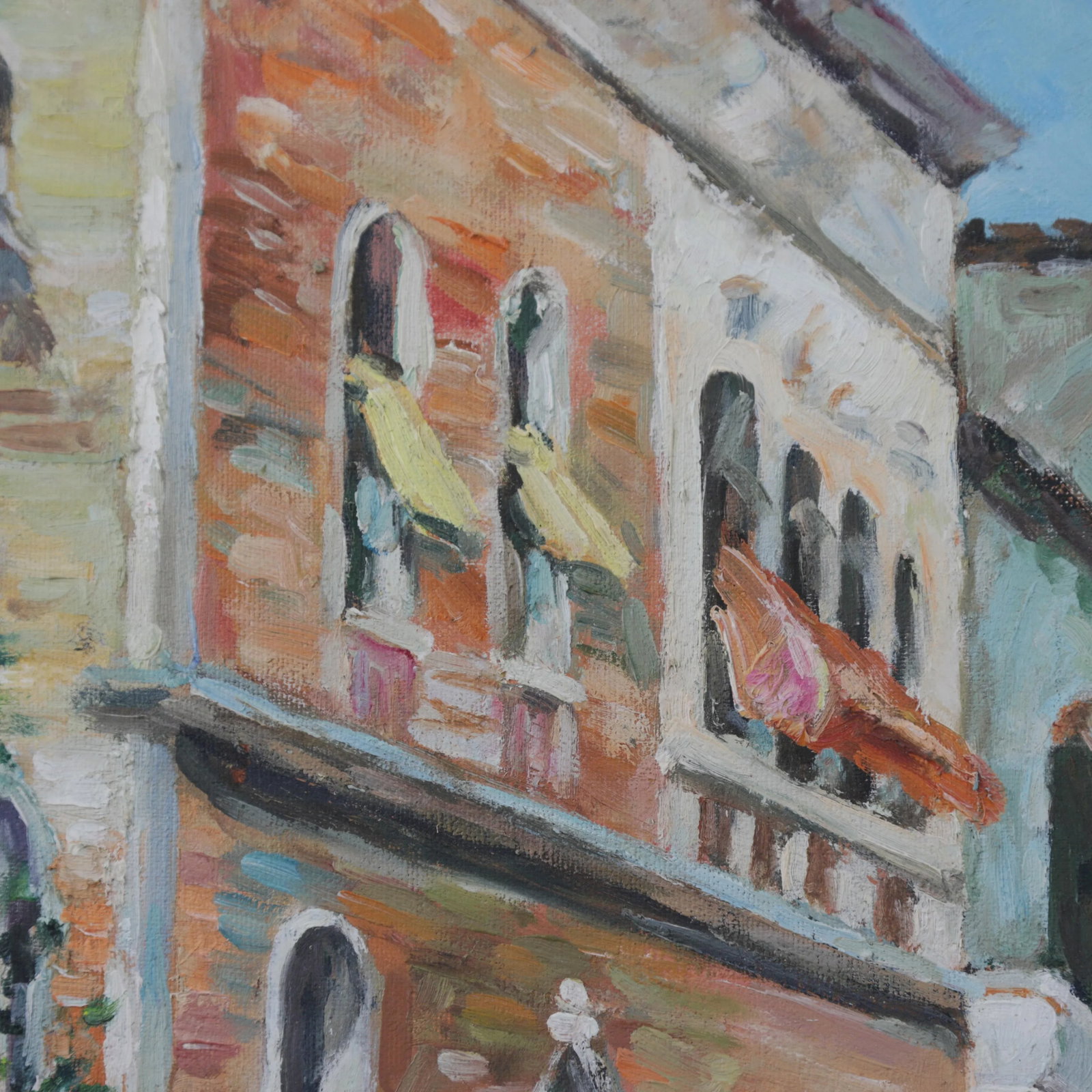 Venetian Canal Scene Oil Painting – Hand-Painted Architectural Artwork - 7