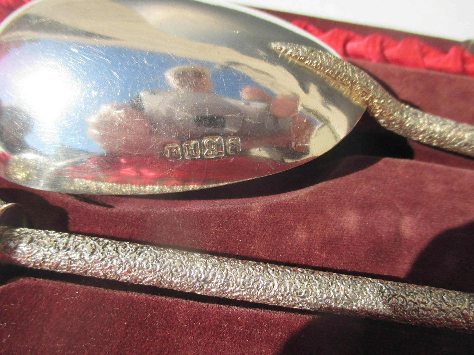 Antique Silver Plate Gift Set of Serving Spoons Circa 1870-A Pair of 2 - 4