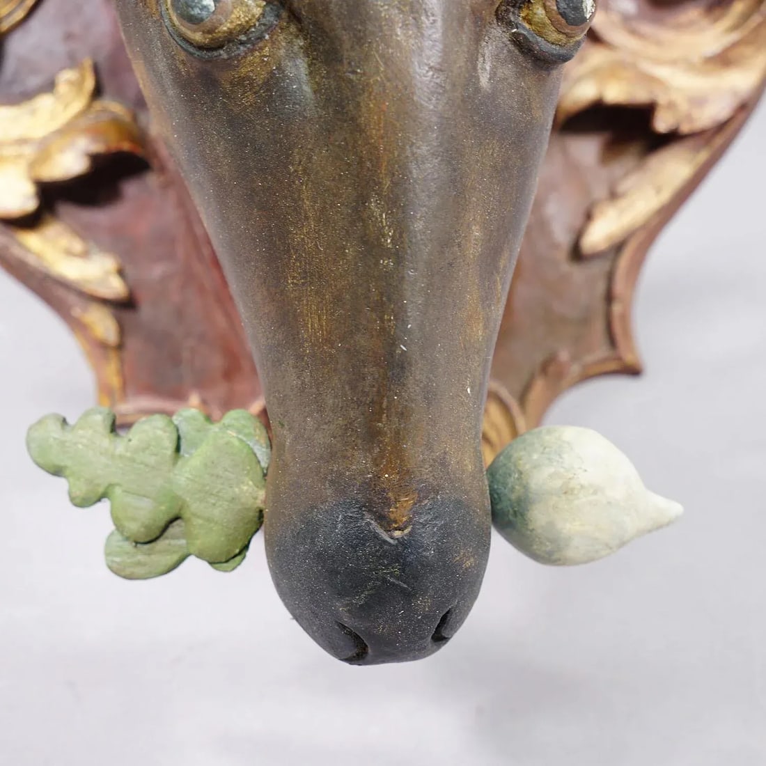 Large Baroque Carved Roe Deer Head, 19th Century - 5