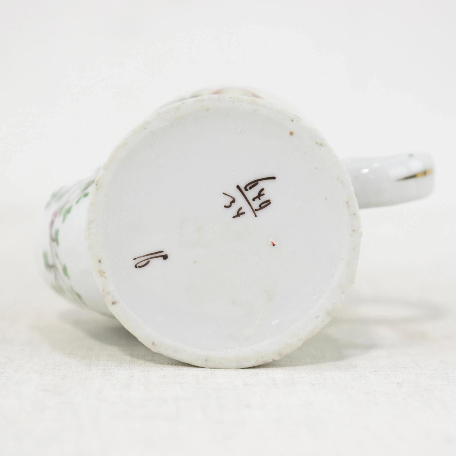 Vintage Victorian Porcelain Shaving Mug & Tumbler With Hand-Painted Floral Designs – Perfect - 11