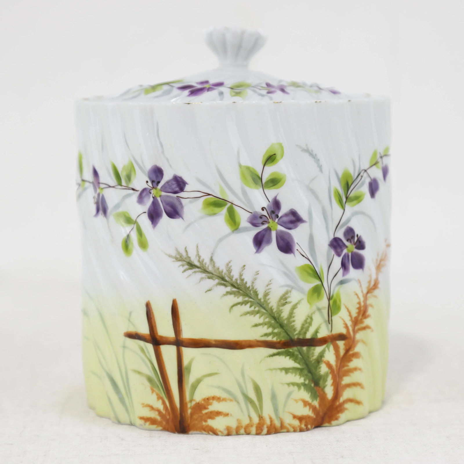 Vintage Victorian Porcelain Shaving Mug & Tumbler With Hand-Painted Floral Designs – Perfect - 2
