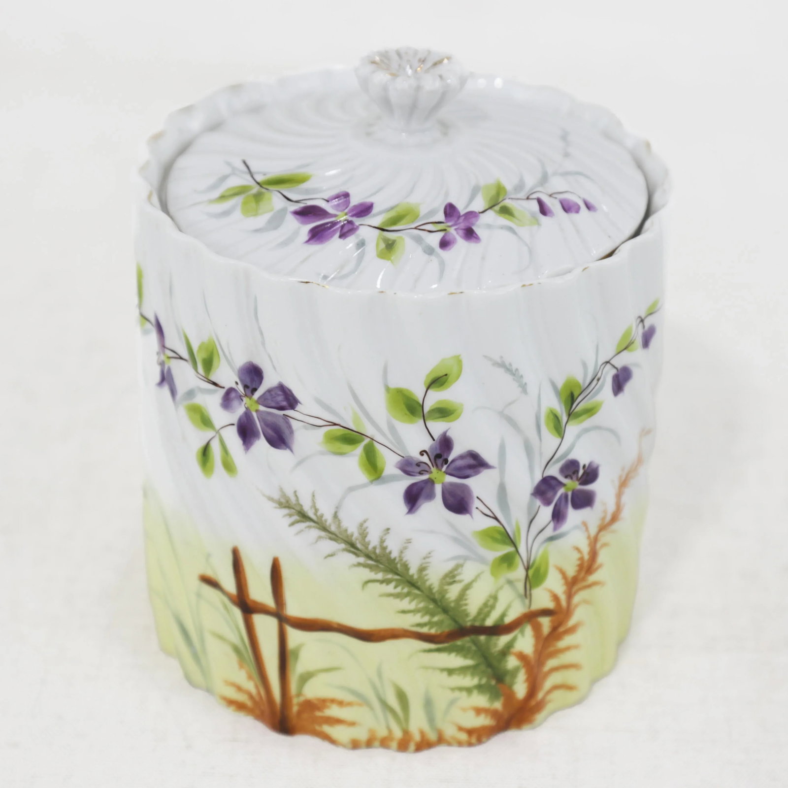 Vintage Victorian Porcelain Shaving Mug & Tumbler With Hand-Painted Floral Designs – Perfect - 3