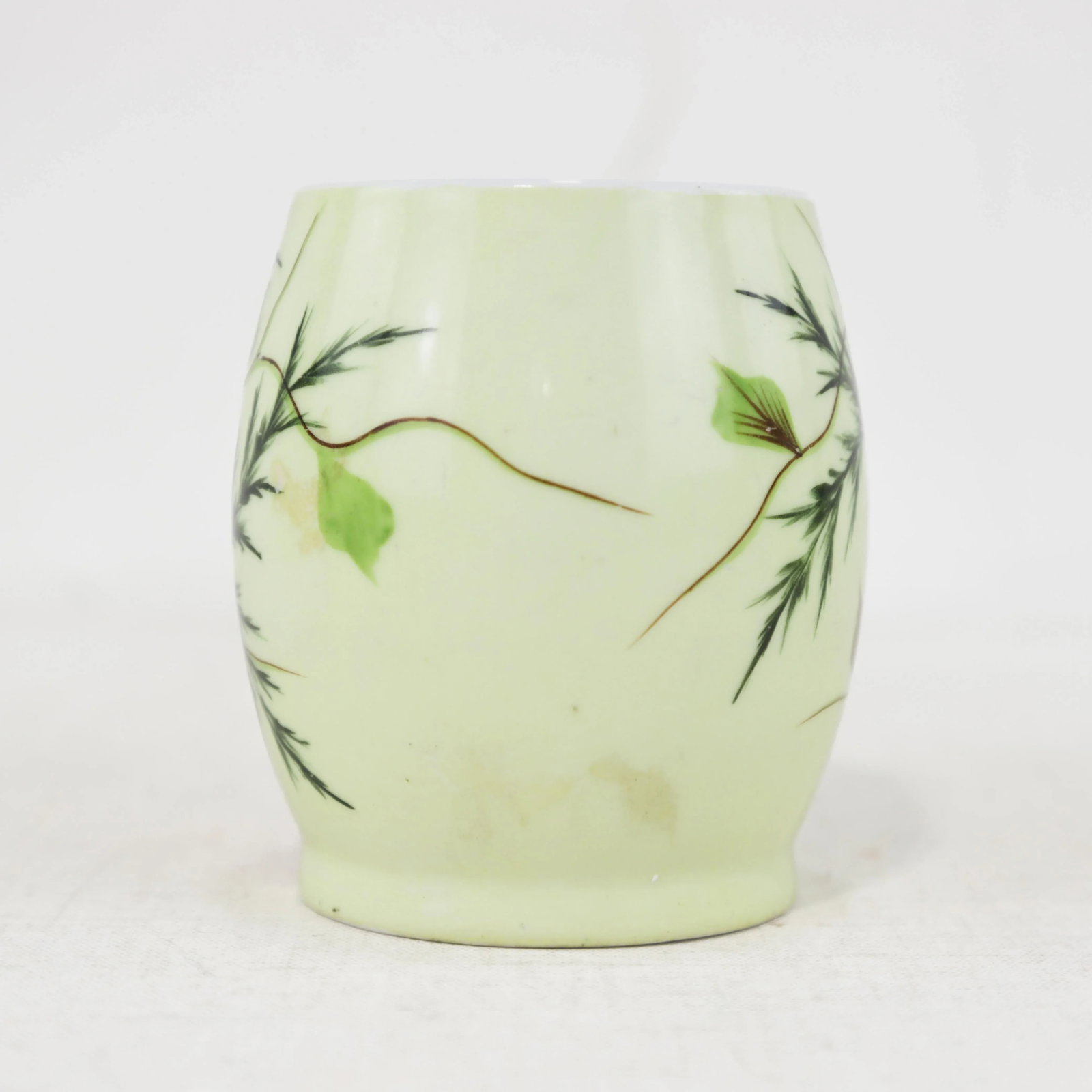 Vintage Victorian Porcelain Shaving Mug & Tumbler With Hand-Painted Floral Designs – Perfect - 6