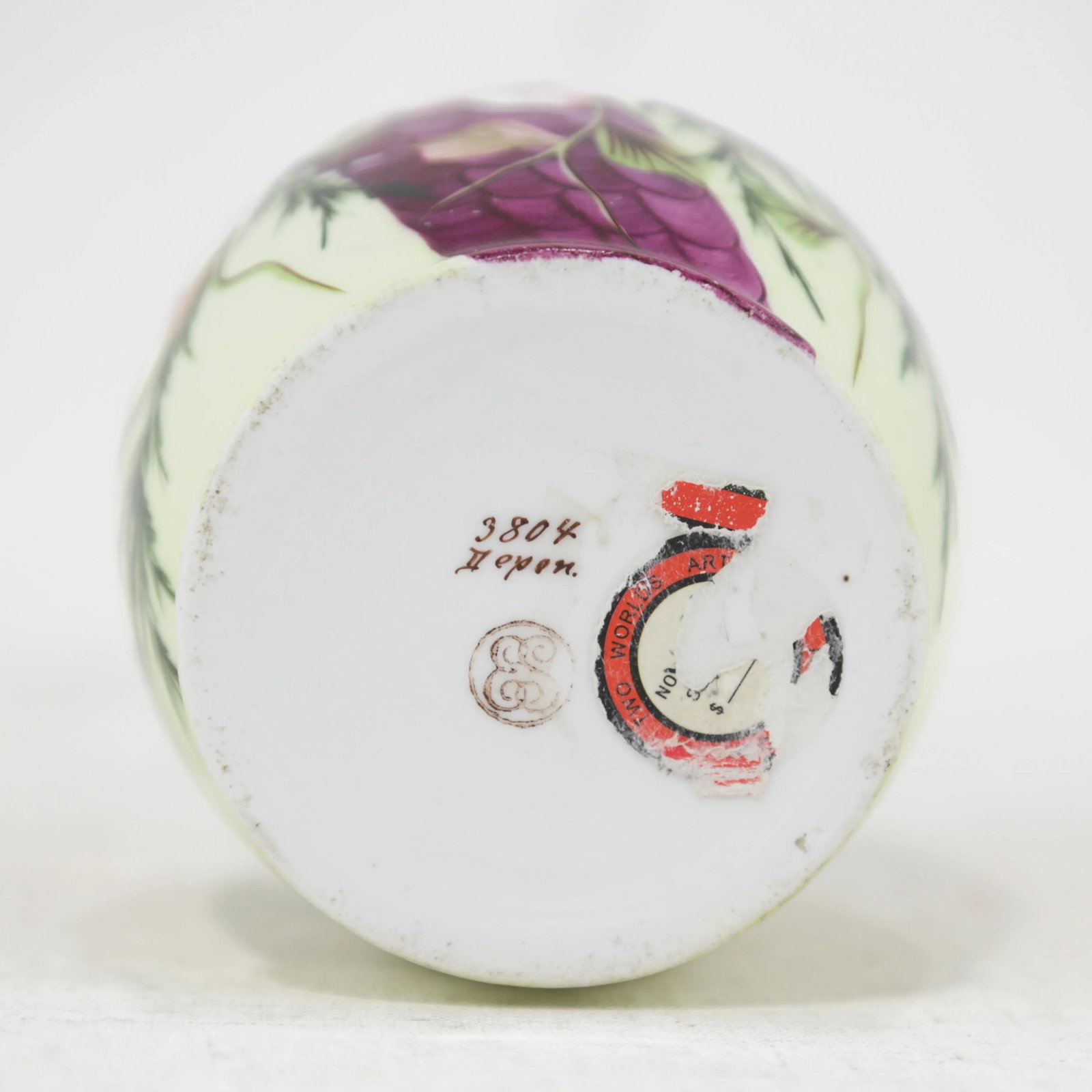 Vintage Victorian Porcelain Shaving Mug & Tumbler With Hand-Painted Floral Designs – Perfect - 7