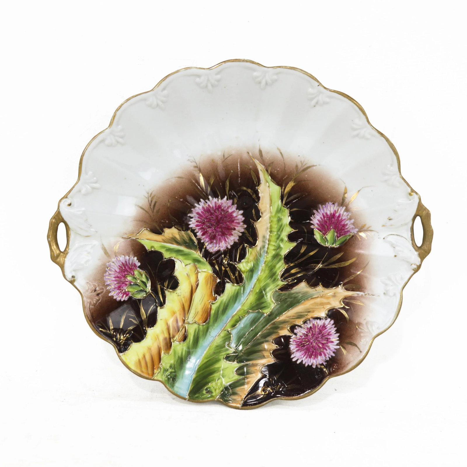 Vintage Victorian Porcelain Plates – Hand-Painted Floral Designs - 2
