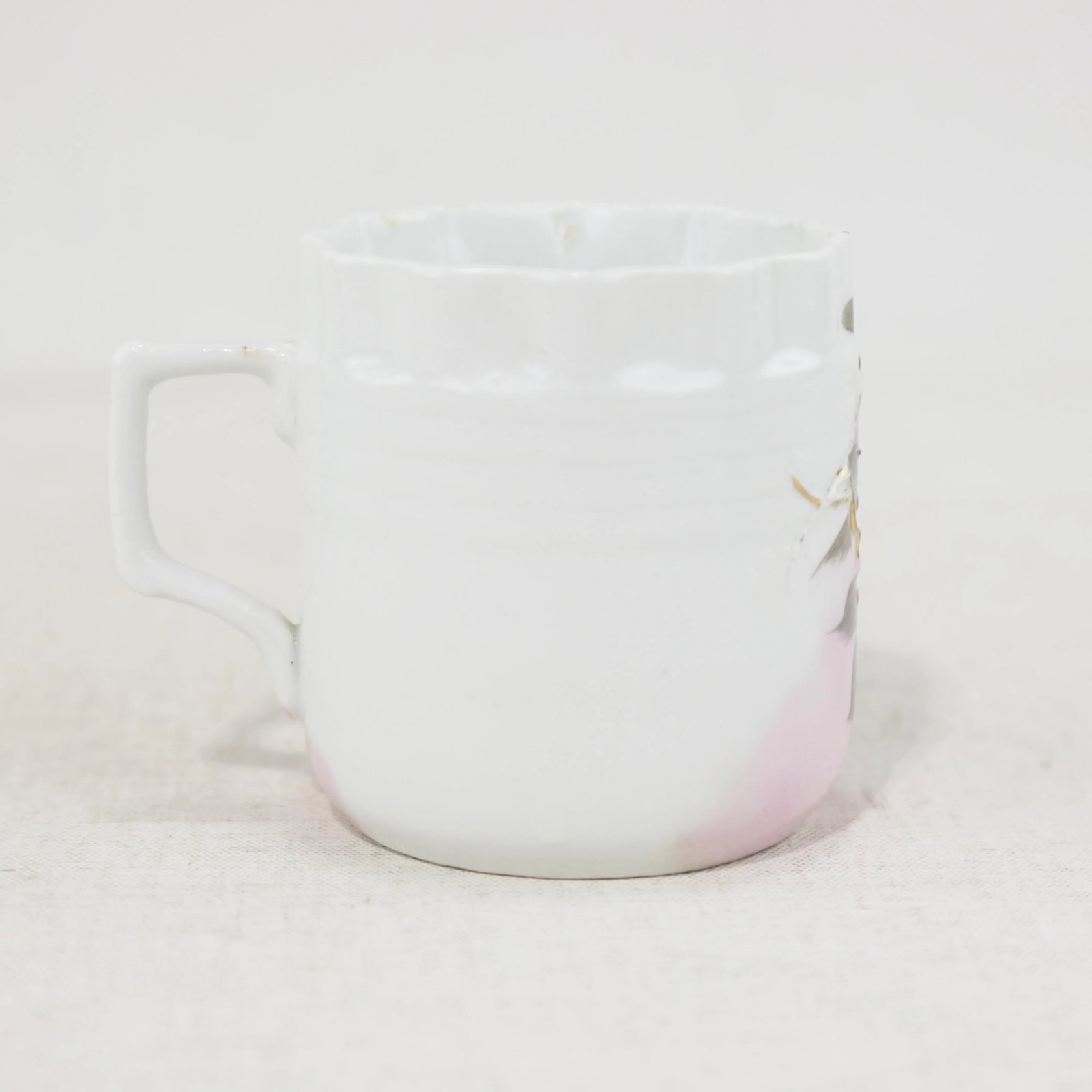 Vintage Victorian Hand-Painted Porcelain Mugs & Pitcher Set – Unique Floral & Landscape - 5