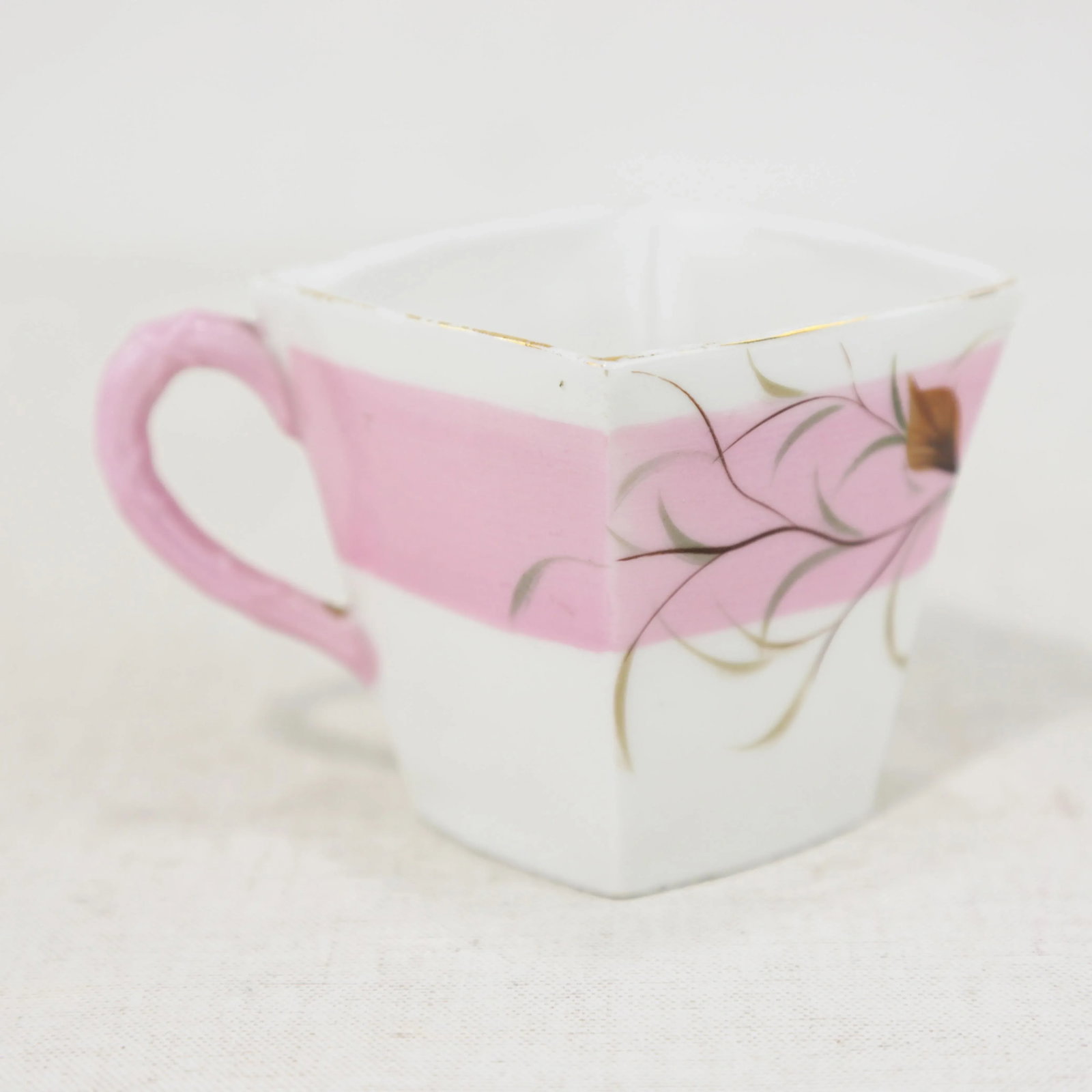 Vintage Victorian Hand-Painted Porcelain Mugs & Pitcher Set – Unique Floral & Landscape - 7