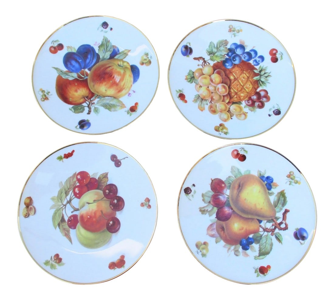 Vintage Bavarian Fruit Plates - Set of 4 (1 of 7)