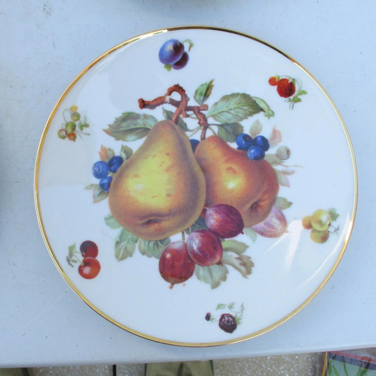Vintage Bavarian Fruit Plates - Set of 4 - 3
