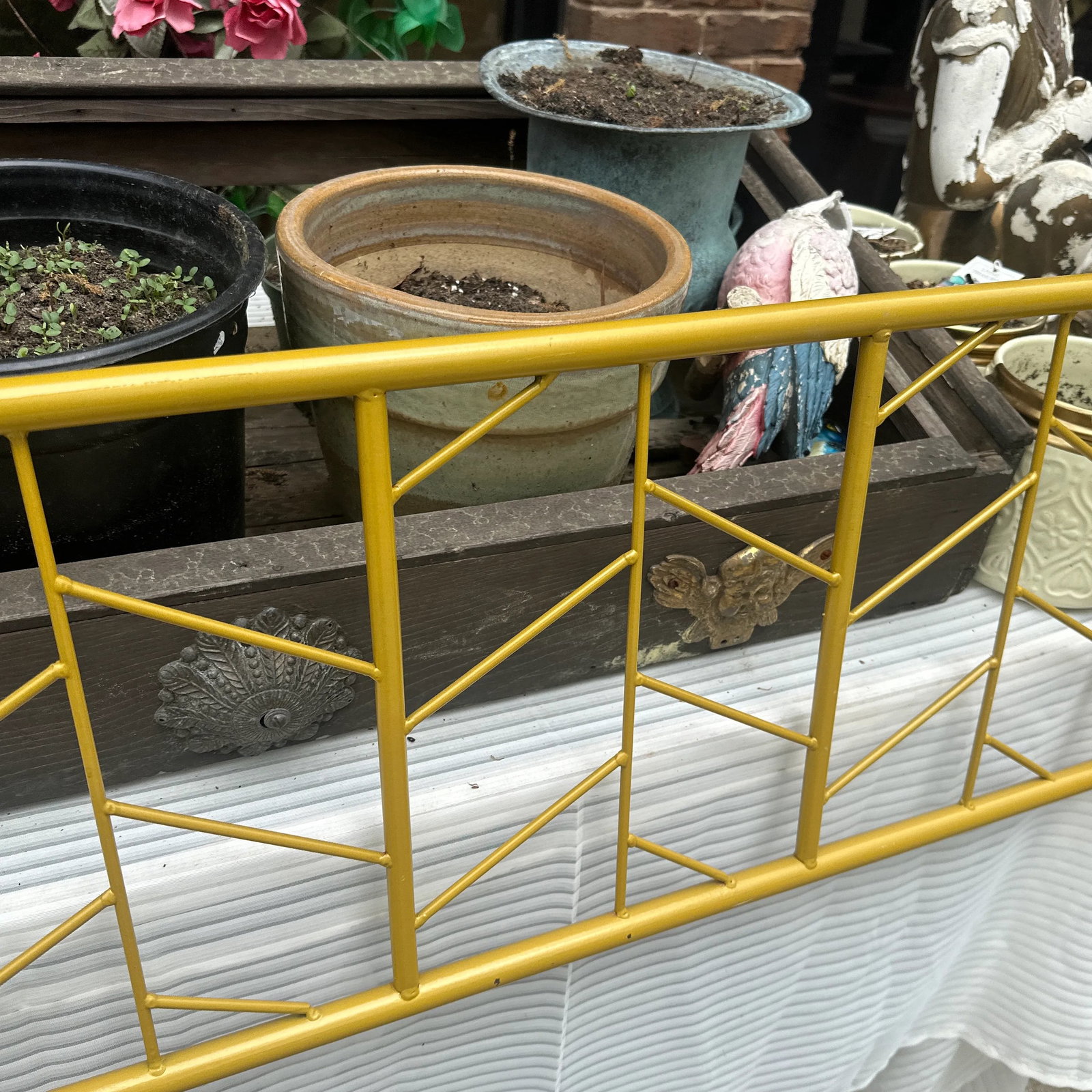 Gold Metal Queen Size Headboard - 6