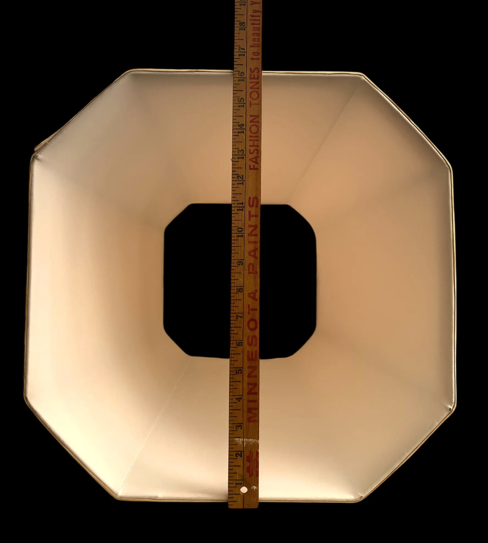 Large Blush Pink and Beige Cloth Rectangular Corner Lamp Shade - 10