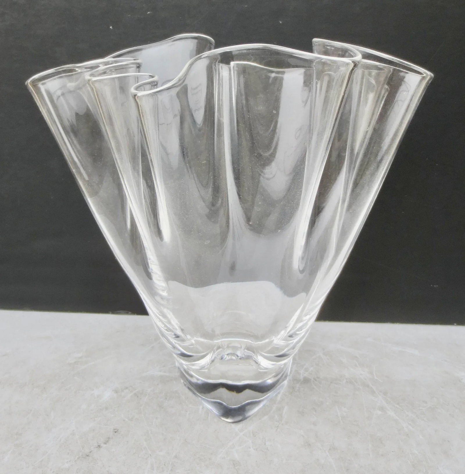 Stuben Crystal Handkerchief Large Vase - 2