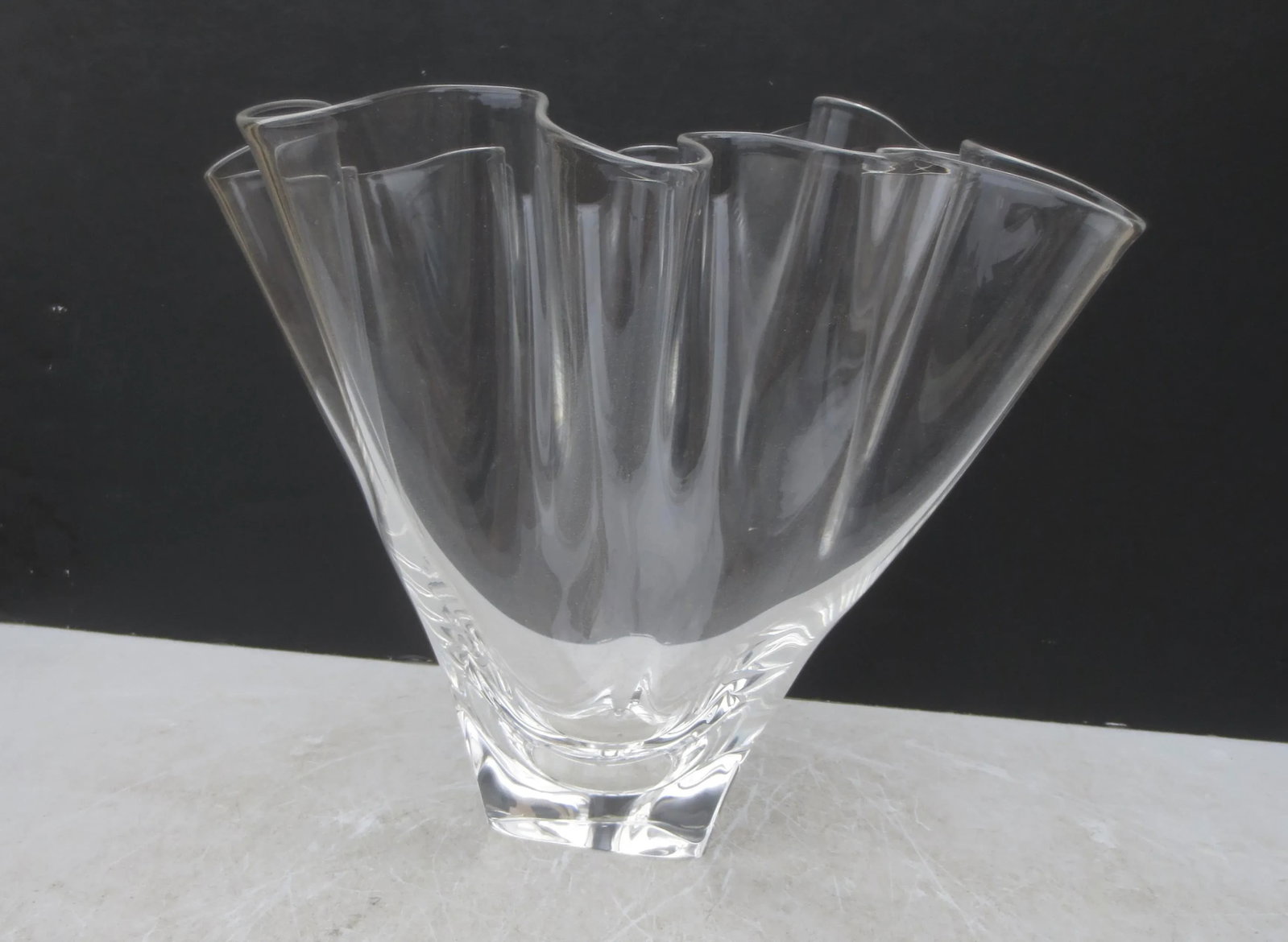 Stuben Crystal Handkerchief Large Vase - 3