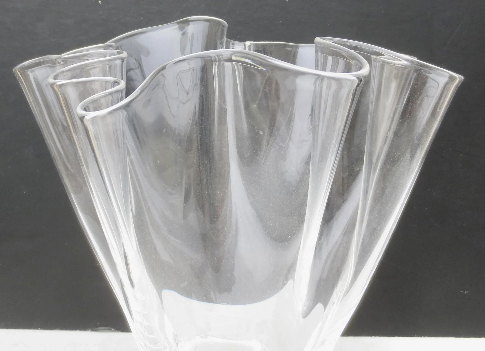 Stuben Crystal Handkerchief Large Vase - 7