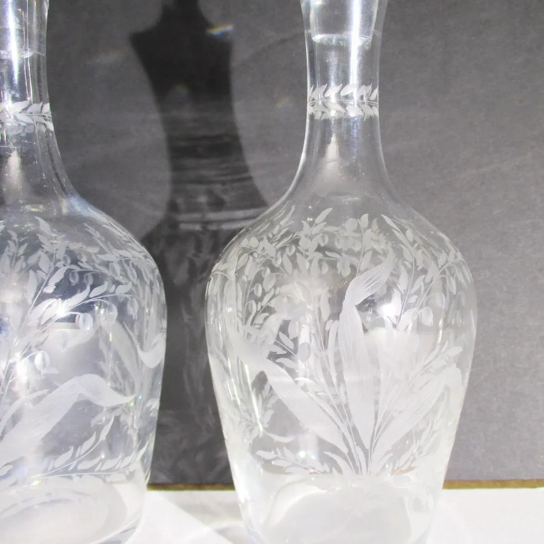 Antique Cut Glass Liqueur Decanters - Set of 3 - 6