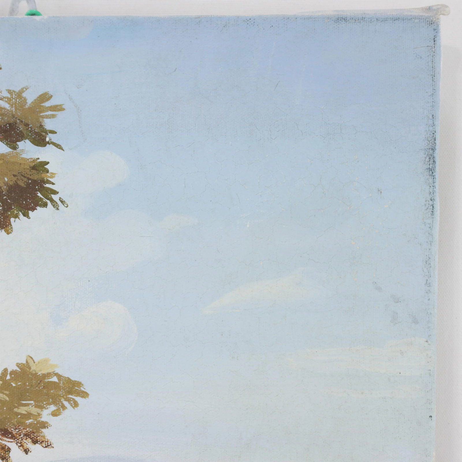 Vintage Horseback Riders Landscape Painting With Tower and Village - 6