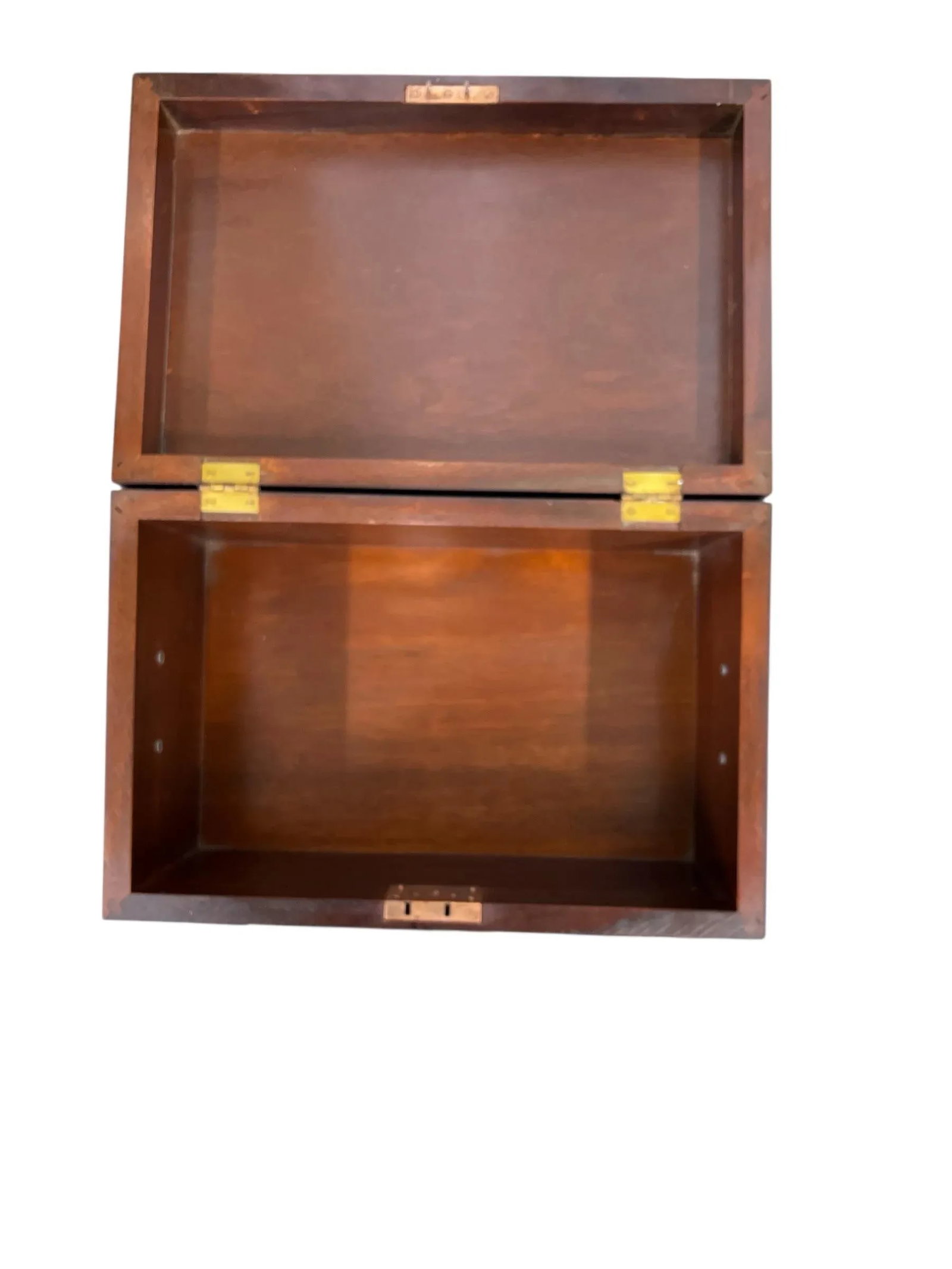 Vintage Campaign Style Hinged Lid Cellarette Box on Stand With Key - 7