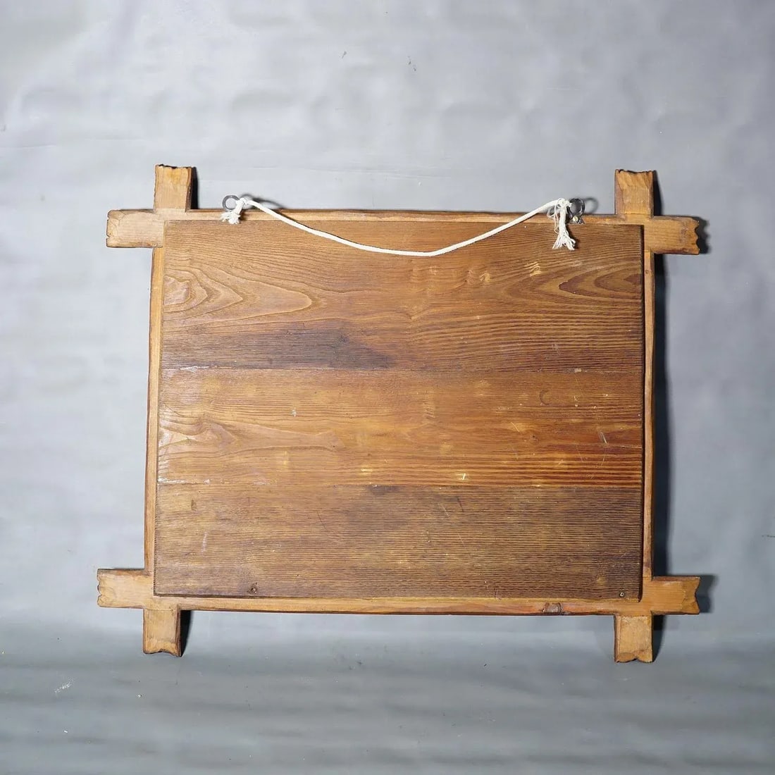 Antique Black Forest Mirror With Rustic Carved Frame - 4