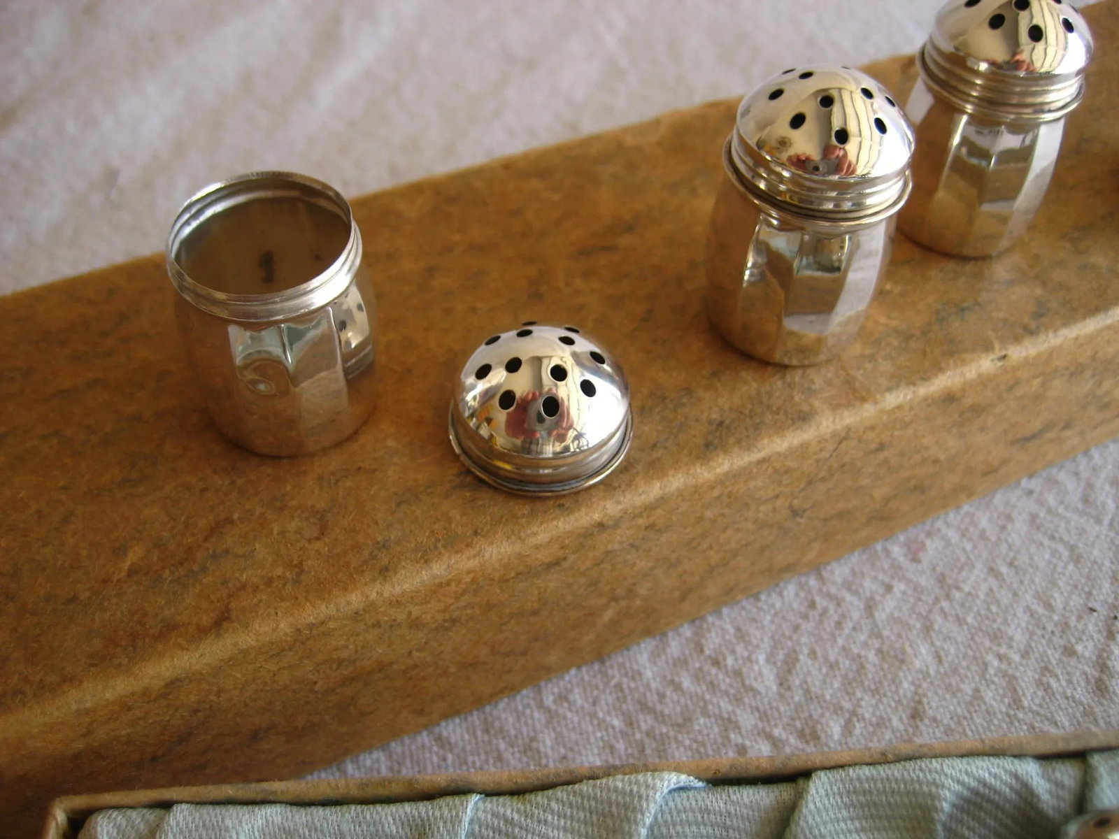 Early 20th Century Sterling Silver Salt Shakers Neo-Classic Style Set- 6 Pieces - 5