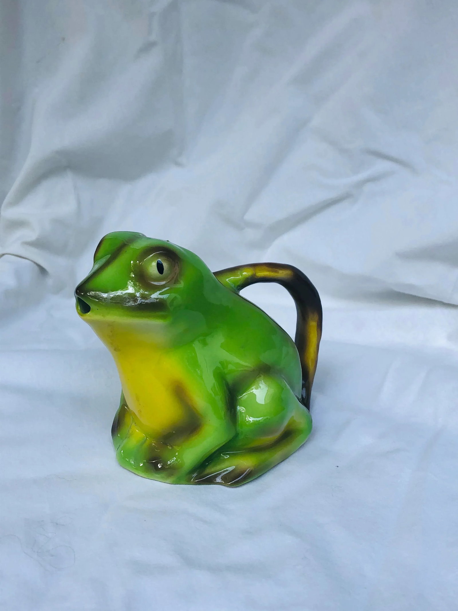 Tony Wood Staffordshire Style Pottery Frog Creamer - 2