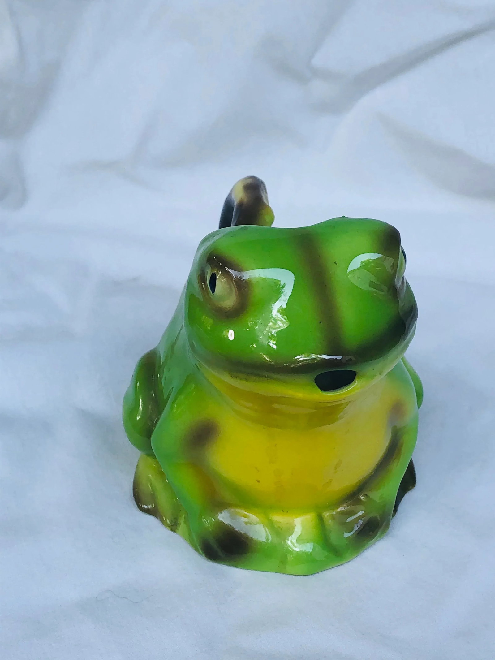 Tony Wood Staffordshire Style Pottery Frog Creamer - 3