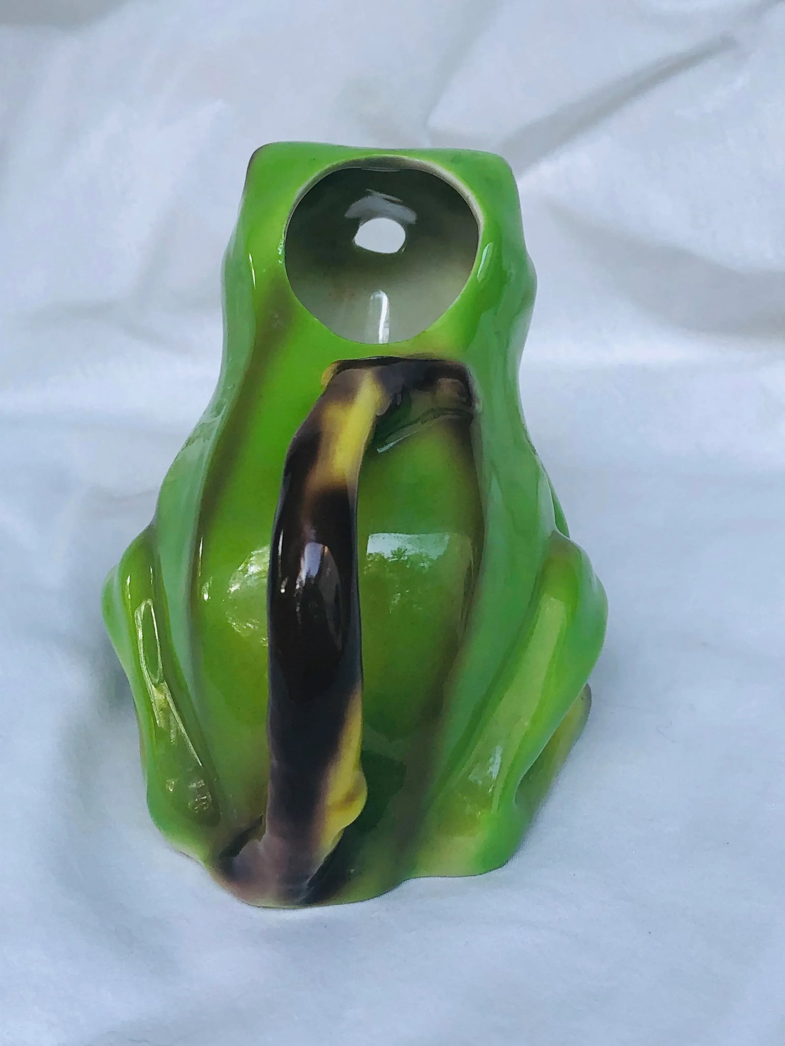 Tony Wood Staffordshire Style Pottery Frog Creamer - 4