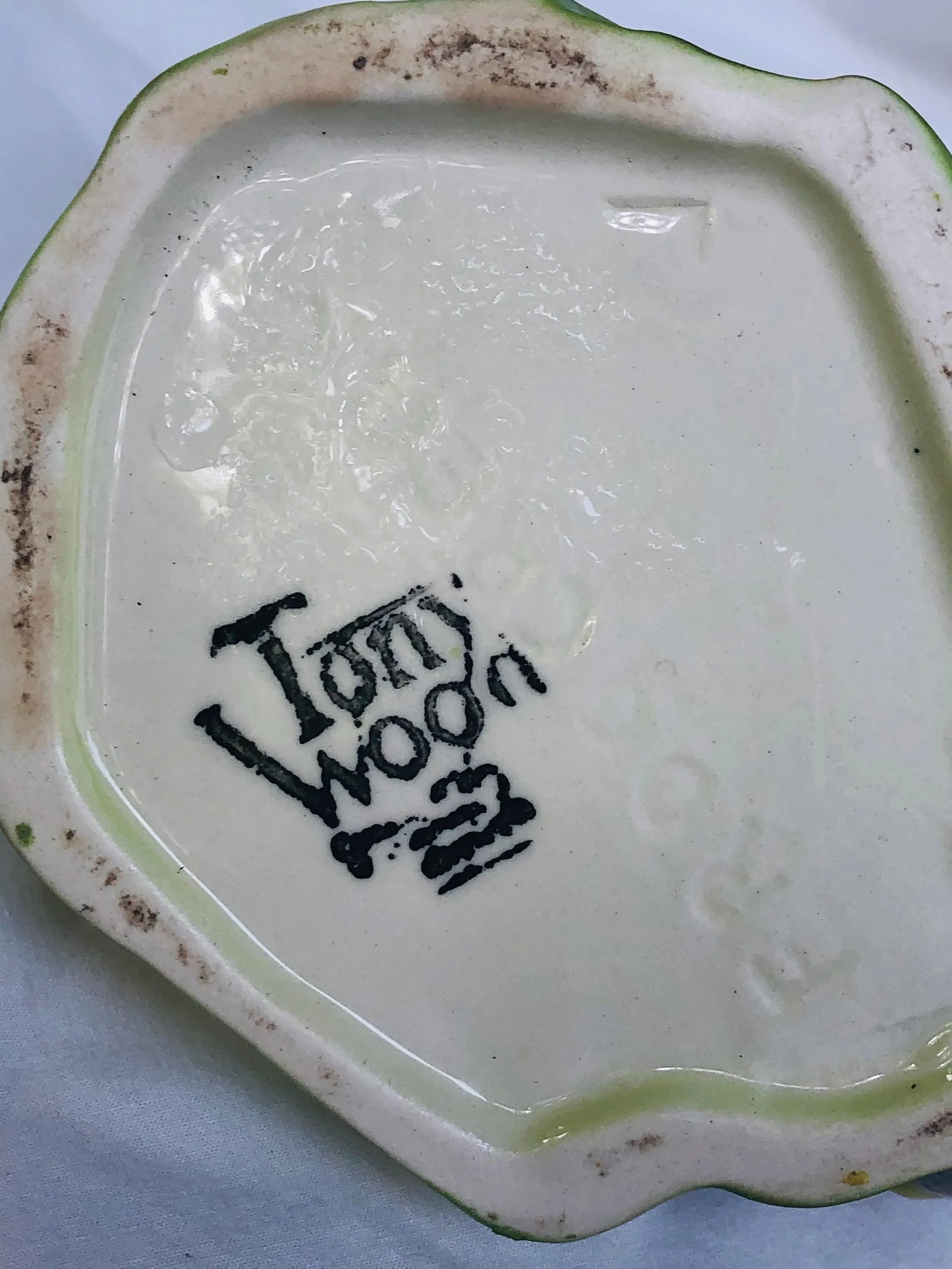 Tony Wood Staffordshire Style Pottery Frog Creamer - 5