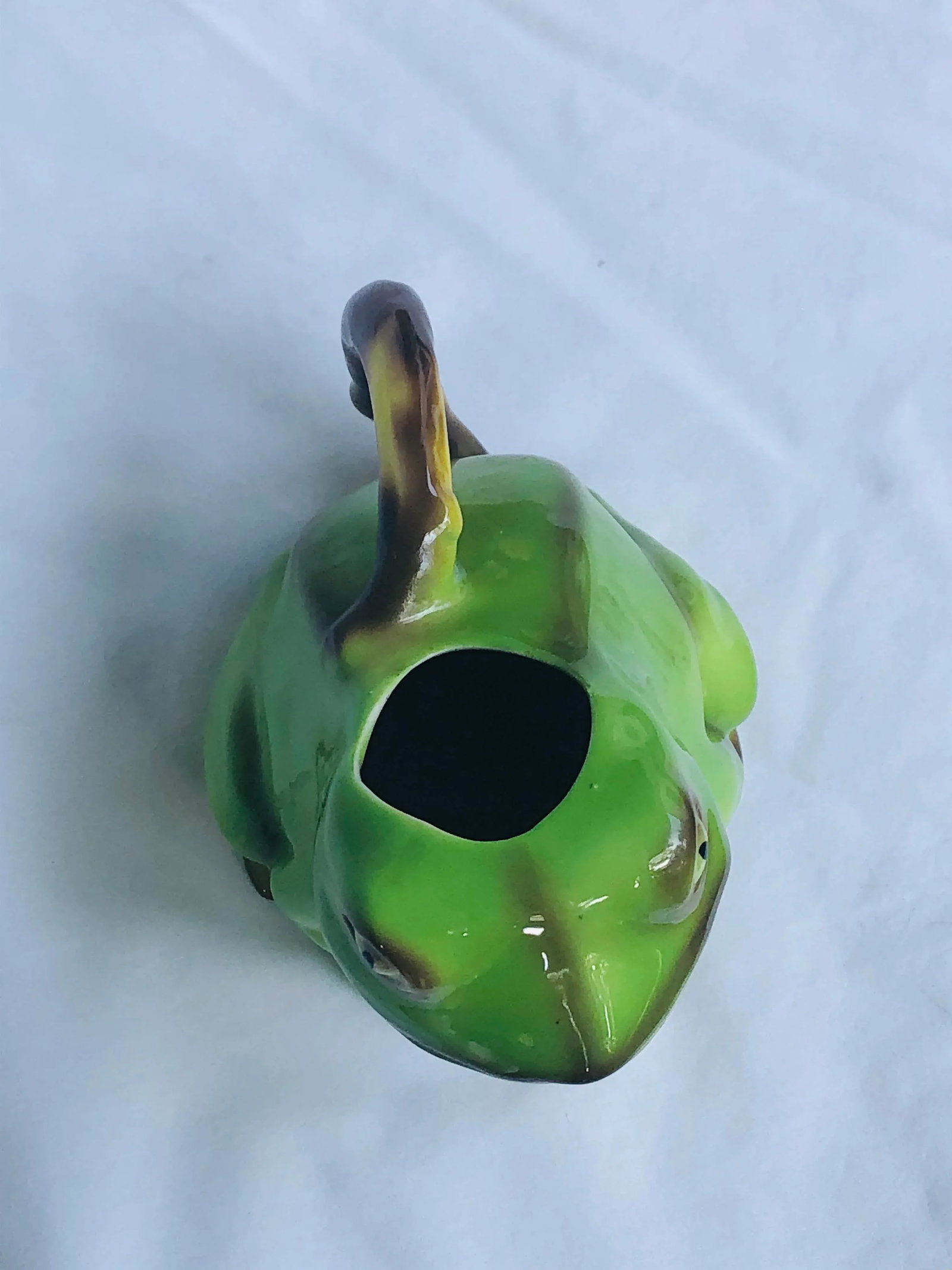 Tony Wood Staffordshire Style Pottery Frog Creamer - 6